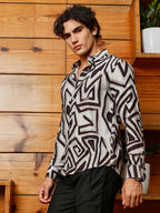 Campus Sutra Abstract Breezy Shirt