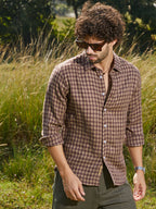 Campus Sutra Bi-Check Shirt