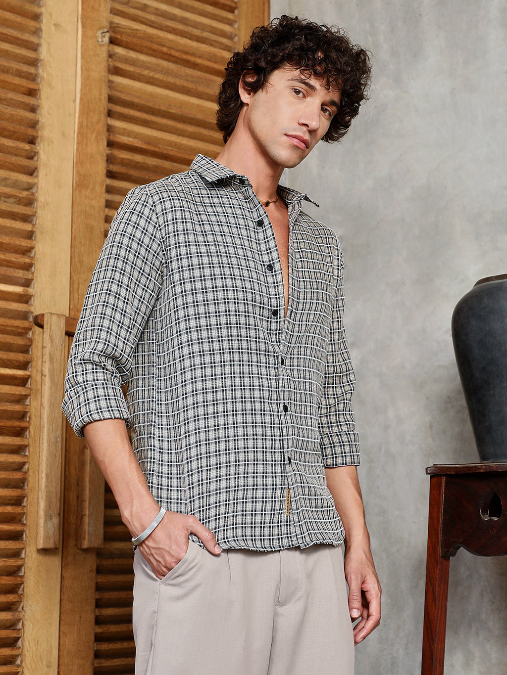 Campus Sutra Bi-Check Shirt