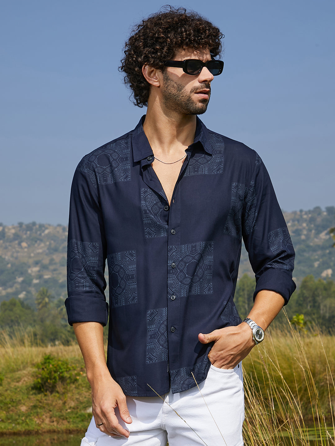 Campus Sutra Celtic-Block Shirt