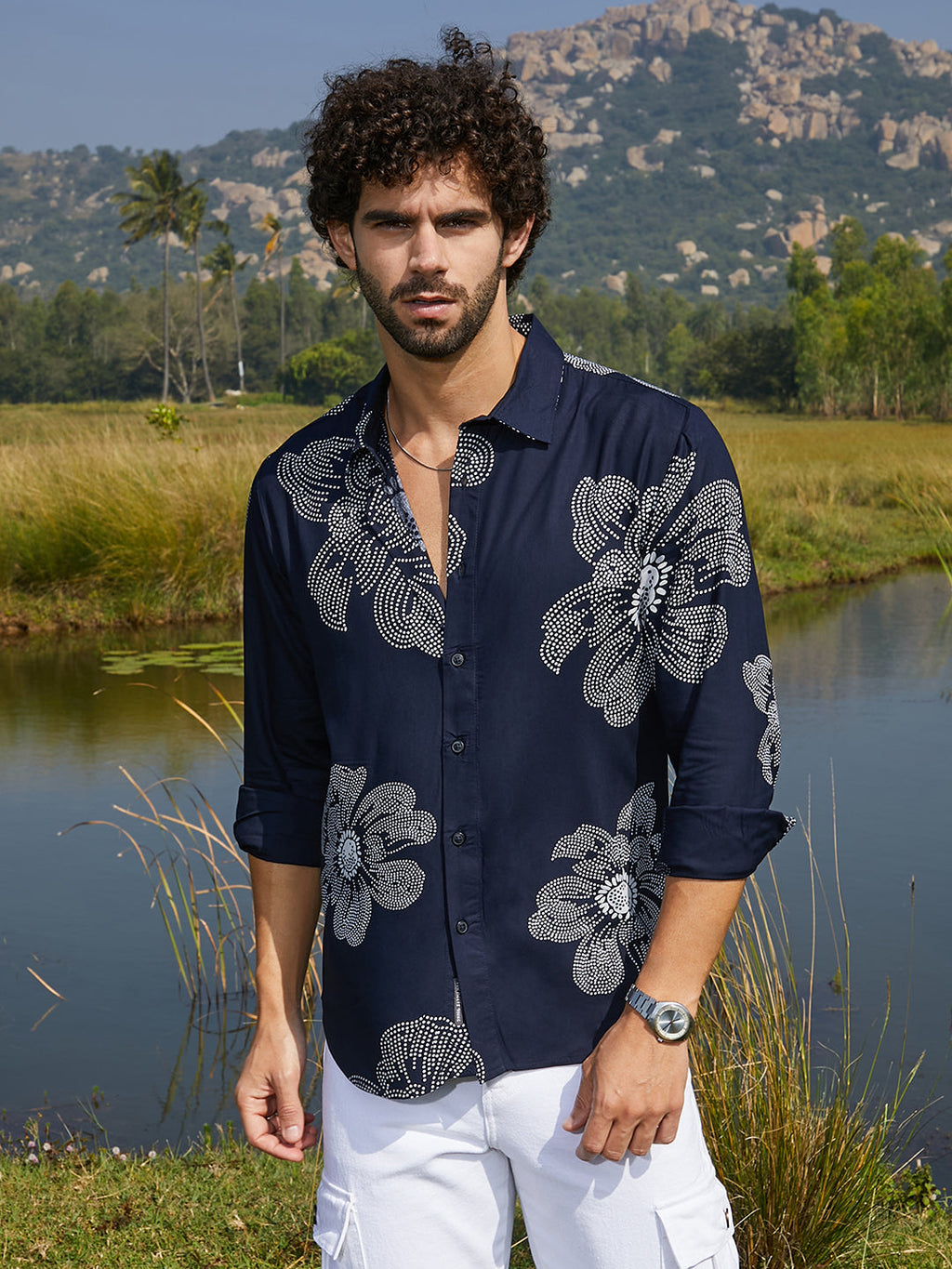 Campus Sutra Maxi-Flora Shirt