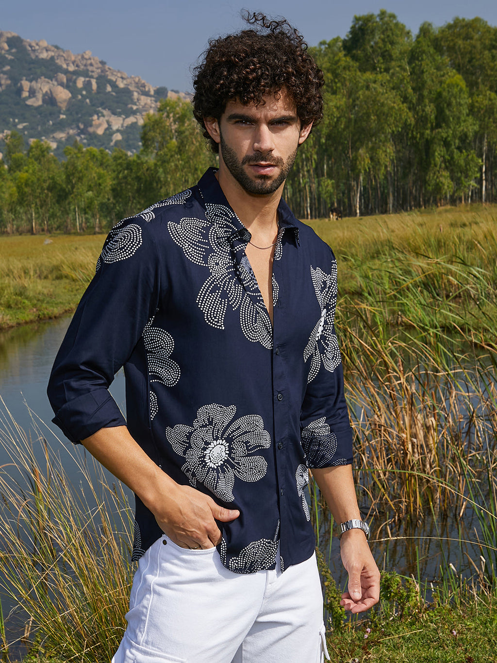 Campus Sutra Maxi-Flora Shirt