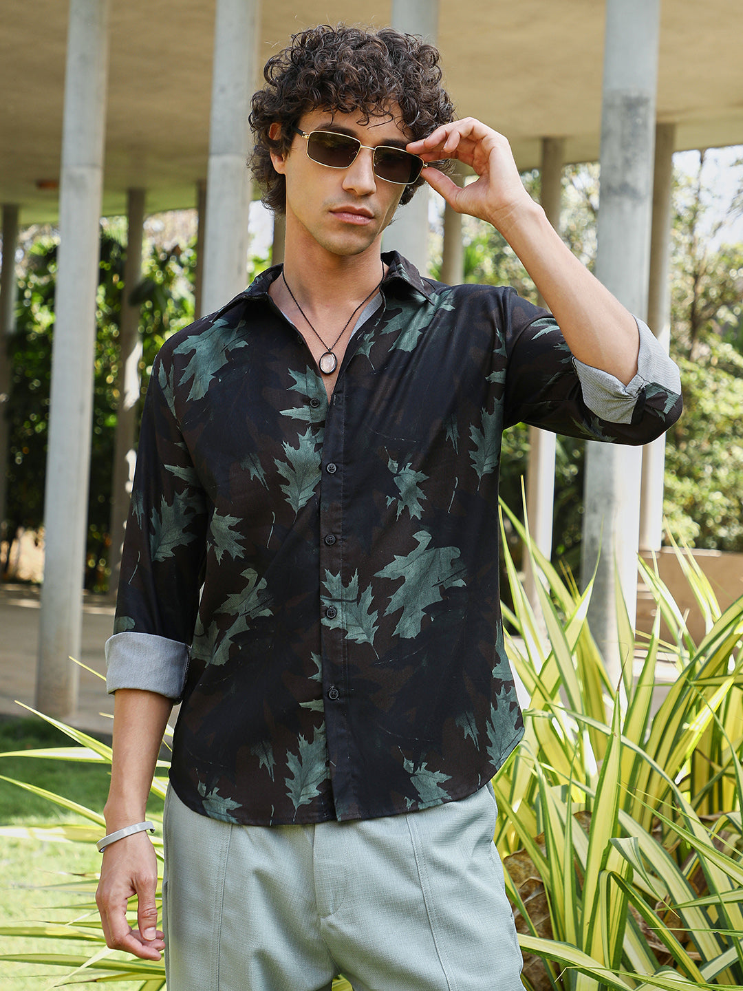 Campus Sutra Fall Foliage Shirt