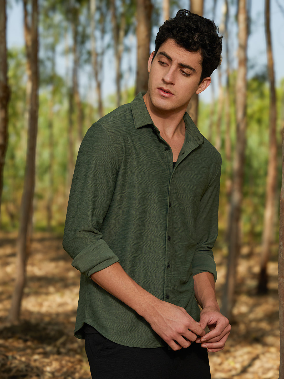 Campus Sutra Spirit Weave Shirt