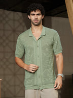 Campus Sutra Fluid-Knit Polo Shirt