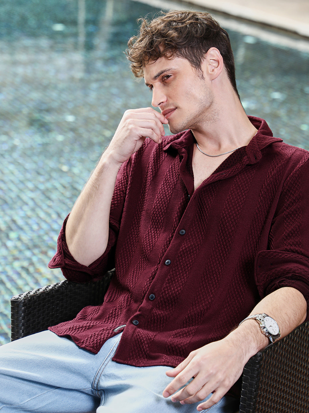 Campus Sutra Scale-Tactile Shirt
