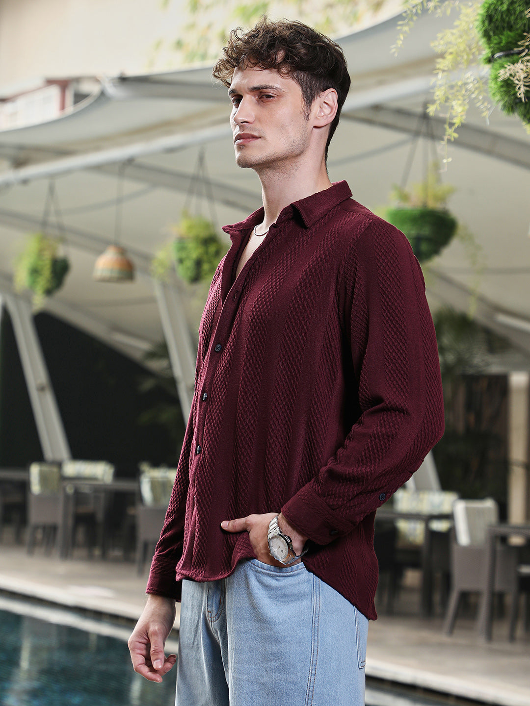 Campus Sutra Scale-Tactile Shirt