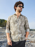 Campus Sutra Stroked-Petals Shirt