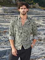 Campus Sutra Leopard Imprint Shirt