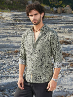 Campus Sutra Leopard Imprint Shirt