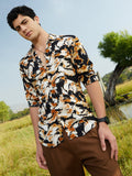 Campus Sutra Burnt Foliage Shirt