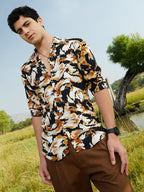 Campus Sutra Burnt Foliage Shirt