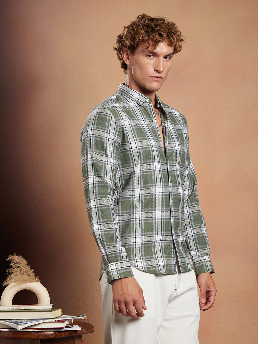 Campus Sutra Halo-Check Regular Shirt