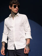 Campus Sutra Grid-Tactile Shirt