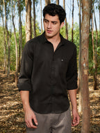 Campus Sutra Houndstooth-Tactile Shirt