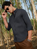 Campus Sutra Houndstooth-Tactile Shirt