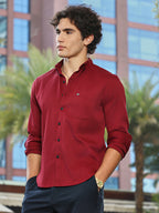 Campus Sutra Houndstooth-Tactile Shirt