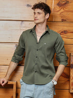 Campus Sutra Houndstooth-Tactile Shirt