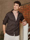 Campus Sutra Candy-Striped Shirt