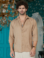 Campus Sutra Candy-Striped Shirt