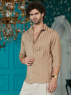 Campus Sutra Candy-Striped Shirt