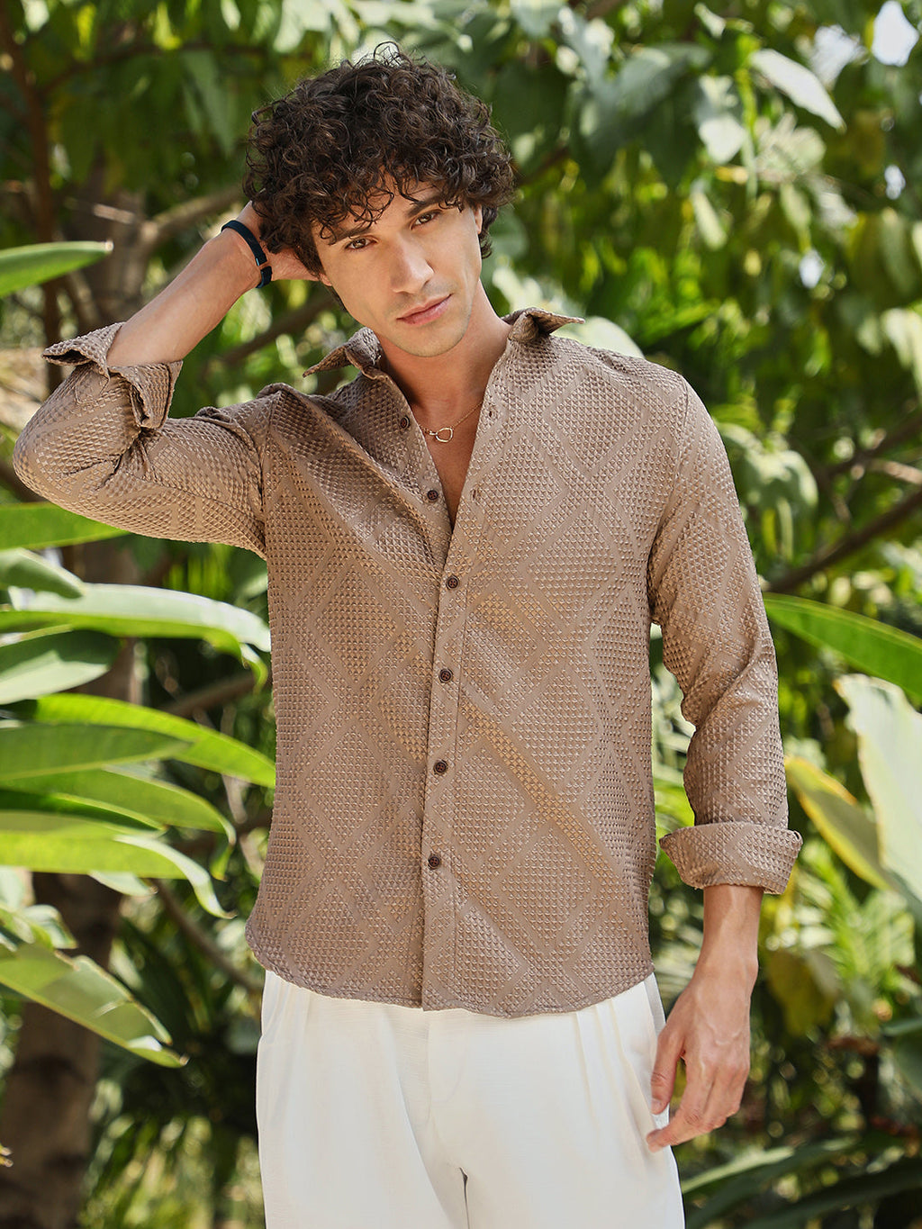 Campus Sutra Shard-Tactile Shirt