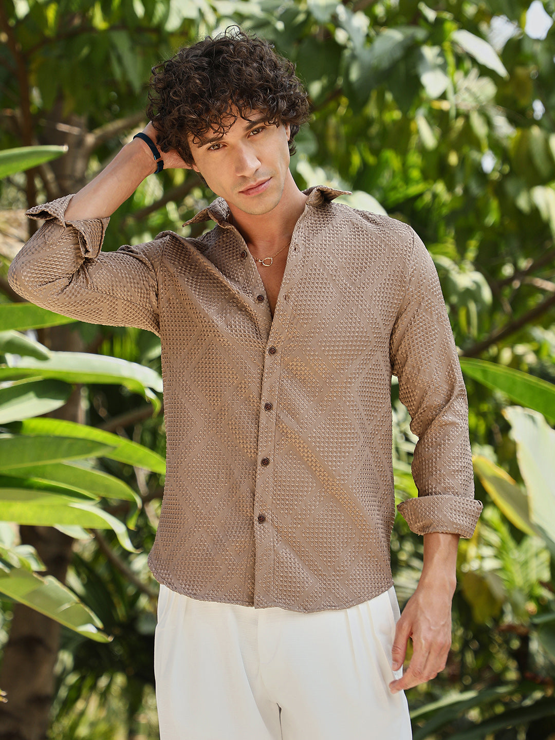 Campus Sutra Shard-Tactile Shirt