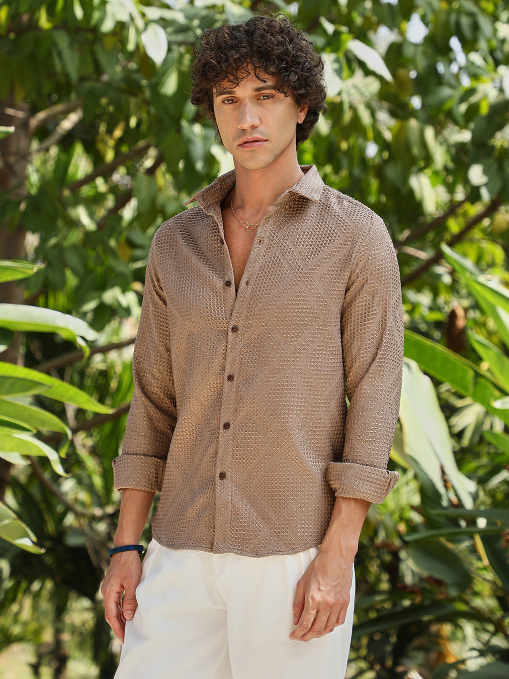 Campus Sutra Shard-Tactile Shirt