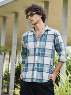 Campus Sutra Overlaping Check Shirt