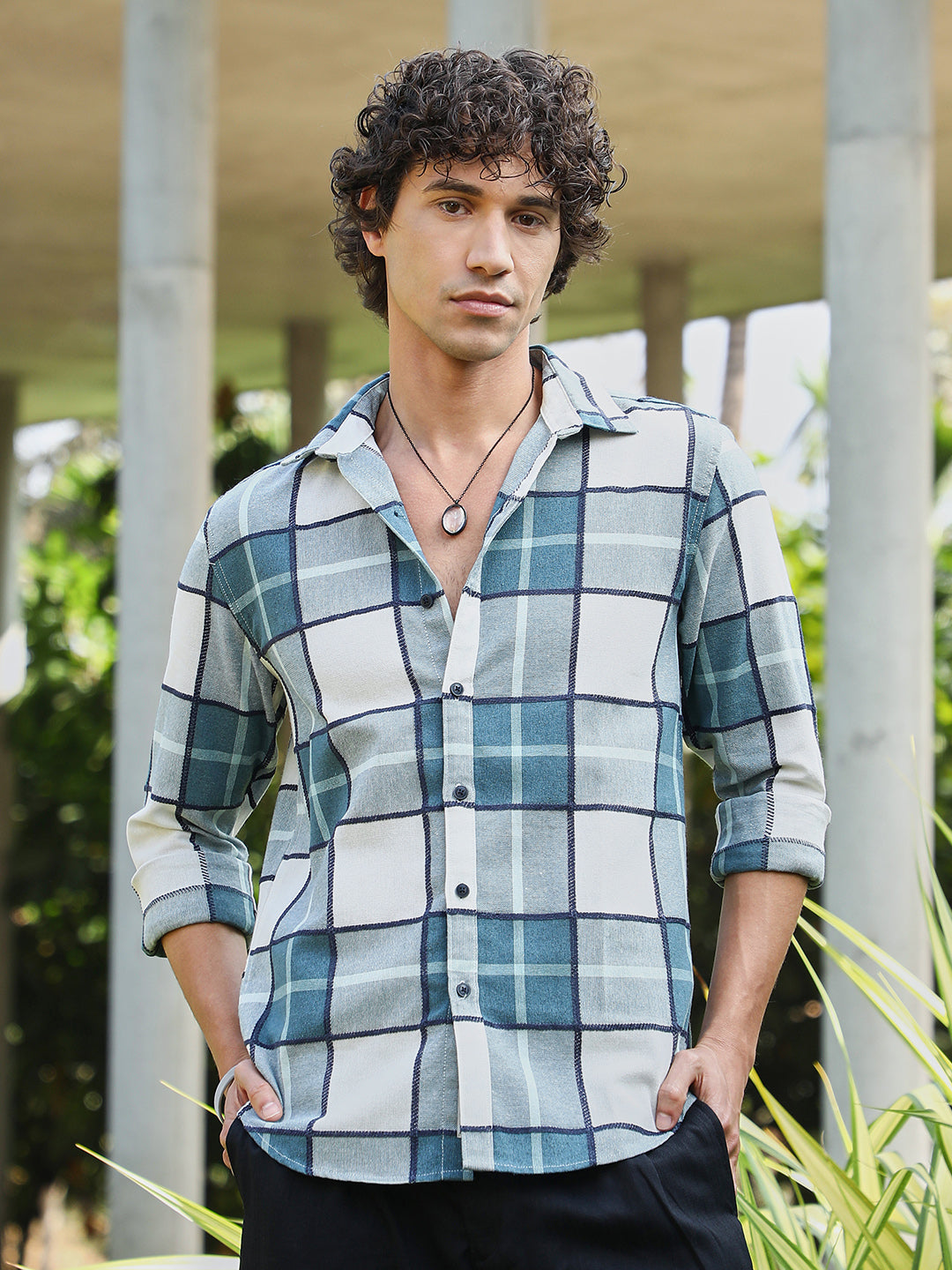 Campus Sutra Overlaping Check Shirt