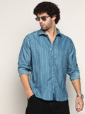 Campus Sutra Ripple-Edge Shirt