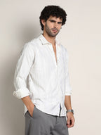 Campus Sutra Ripple-Edge Shirt