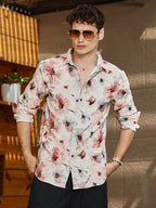 Campus Sutra Stained-Flora Shirt