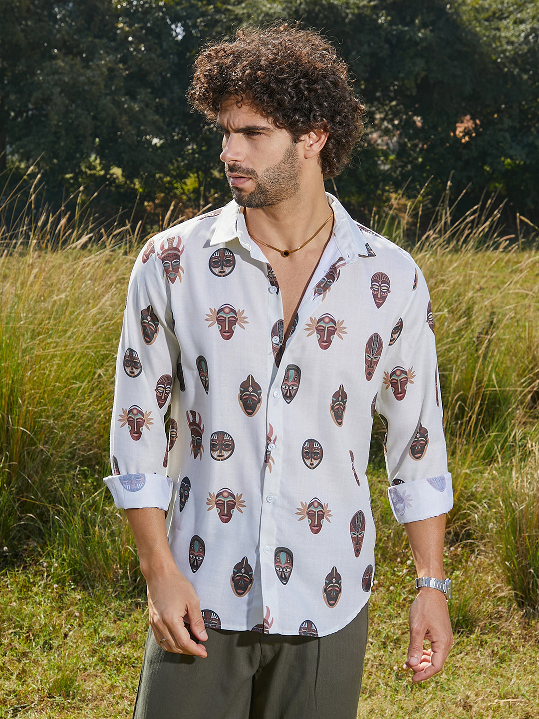 Campus Sutra Masked-Maya Shirt