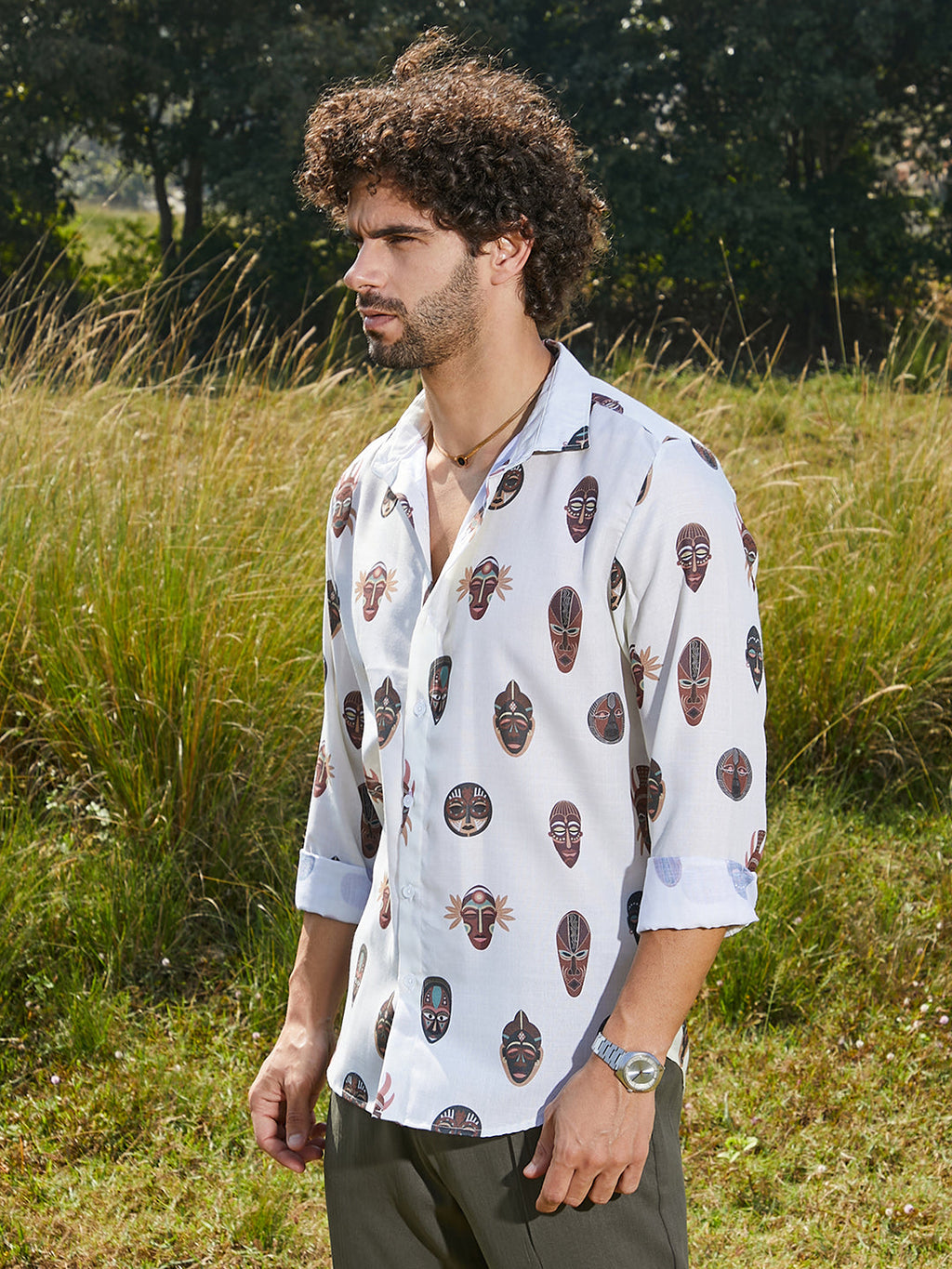 Campus Sutra Masked-Maya Shirt