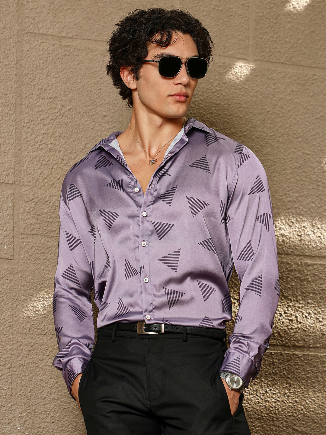Campus Sutra Triangle Block Shirt