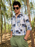 Campus Sutra Cubic-Overlap Shirt