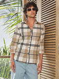 Campus Sutra Overlaid Grid Shirt