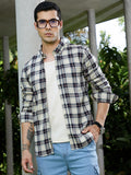 Campus Sutra Button-Down Tartan Shirt