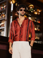 Campus Sutra Dark-Tone Brushed Shirt