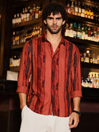 Campus Sutra Dark-Tone Brushed Shirt