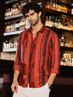 Campus Sutra Dark-Tone Brushed Shirt