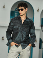 Campus Sutra Foliage-Outline Shirt
