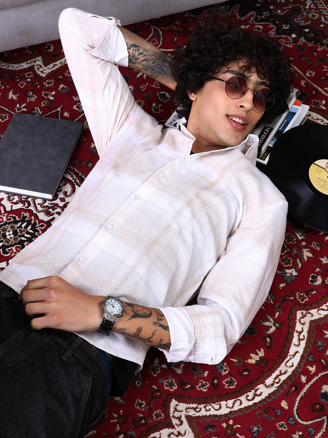 Campus Sutra Velobrush-Tactile Shirt
