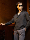 Campus Sutra Double-Breasted Moziac Shirt