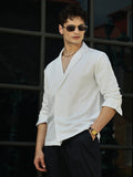 Campus Sutra Double-Breasted Moziac Shirt