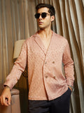 Campus Sutra Double-Breasted Moziac Shirt