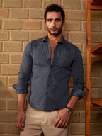 Campus Sutra Cubic-Tactile Shirt