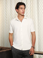 Campus Sutra Seamless Waffle-Knit Shirt