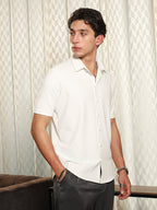 Campus Sutra Seamless Waffle-Knit Shirt